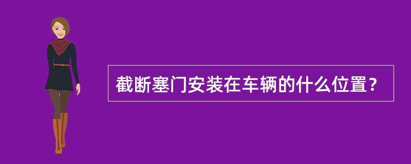 截断塞门安装在车辆的什么位置？