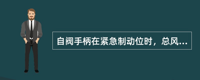 自阀手柄在紧急制动位时，总风经由分配阀主阀供气阀口、常用限压阀、紧急限压阀向（）