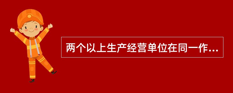 两个以上生产经营单位在同一作业区域内进行生产经营活动，可能危及对方生产安全时，（