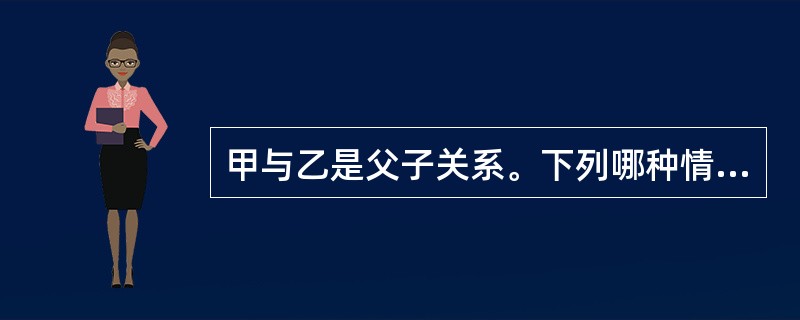 甲与乙是父子关系。下列哪种情况下，乙无权继承甲的遗产？（）