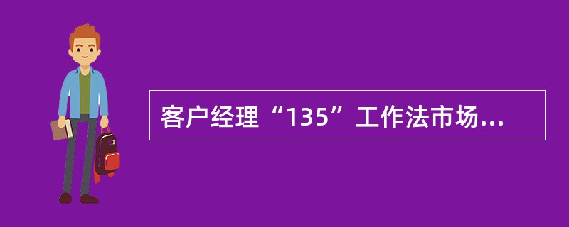 客户经理“135”工作法市场分析环节的关键点是什么？