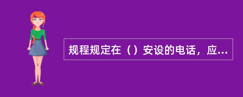 规程规定在（）安设的电话，应能与矿调度室直接联系。