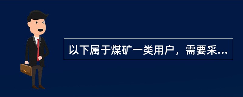 以下属于煤矿一类用户，需要采用来自不同电源母线的两回路进行供电的是（）