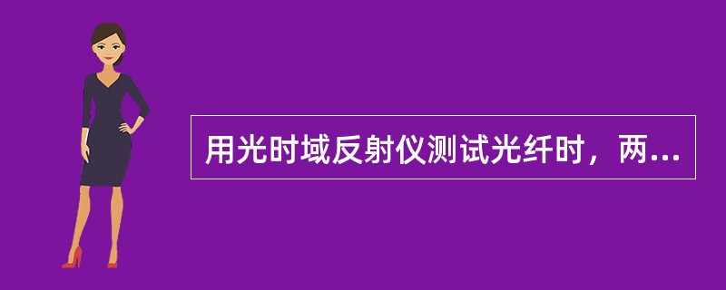 用光时域反射仪测试光纤时，两点间的（）即这两点间的平均损耗。