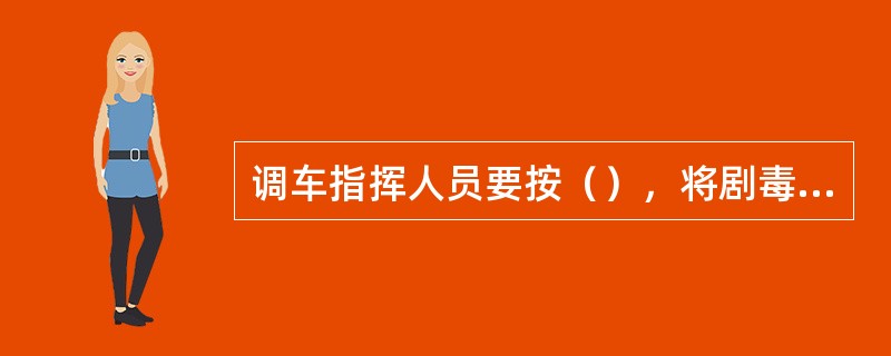 调车指挥人员要按（），将剧毒品车辆的作业方法、注意事项直接向司机和调车人员传达清