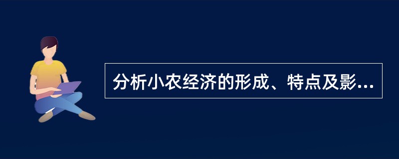 分析小农经济的形成、特点及影响。