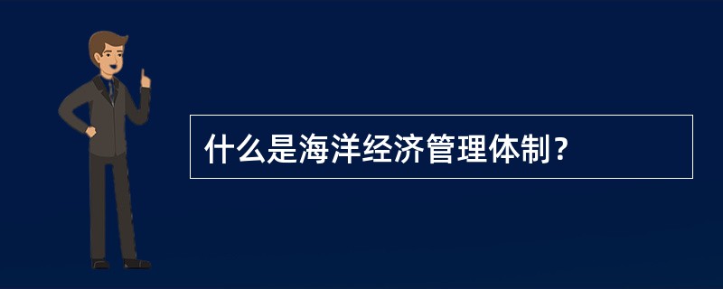 什么是海洋经济管理体制？