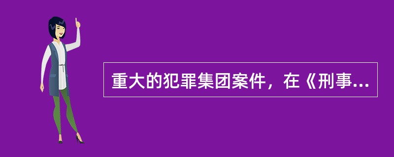 重大的犯罪集团案件，在《刑事诉讼法》第124条规定的审查羁押期限内不能办结的，按