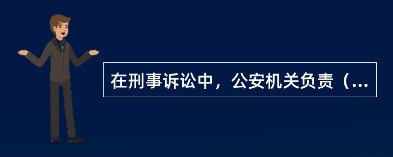 在刑事诉讼中，公安机关负责（）。