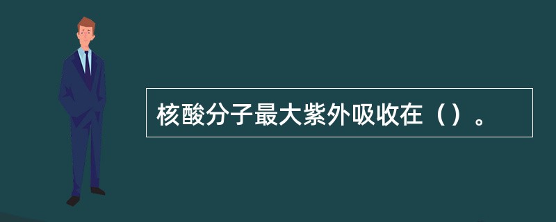 核酸分子最大紫外吸收在（）。