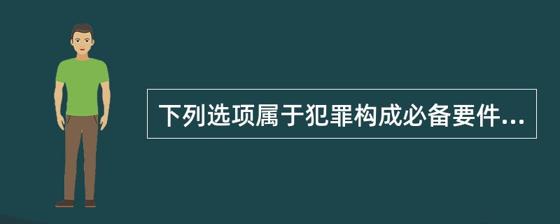 下列选项属于犯罪构成必备要件的是（）