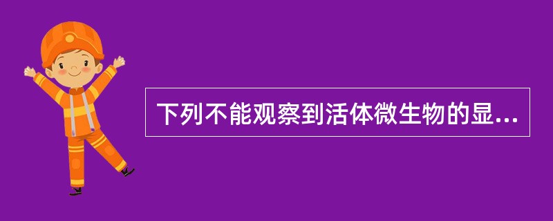 下列不能观察到活体微生物的显微镜是（）。