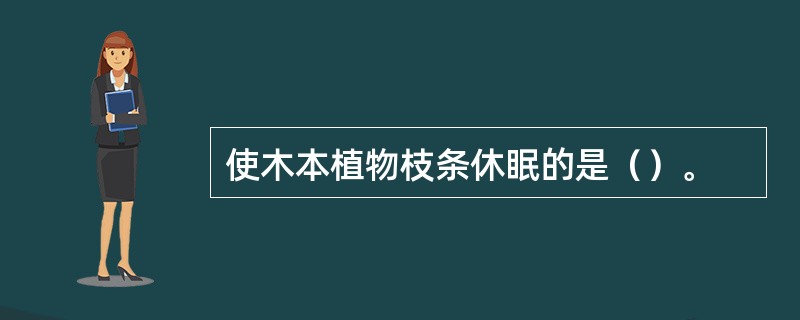 使木本植物枝条休眠的是（）。