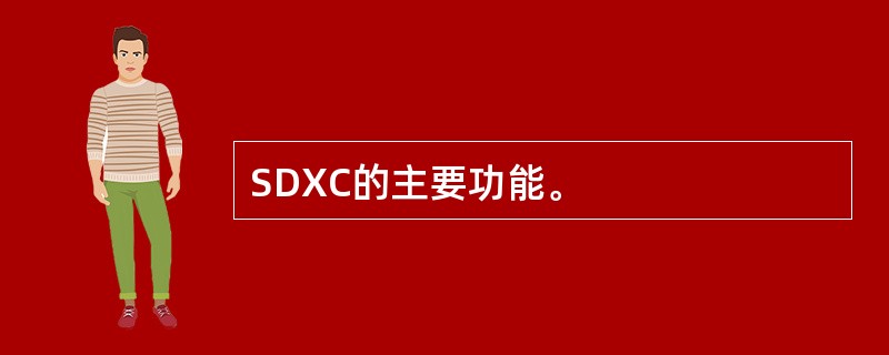 SDXC的主要功能。