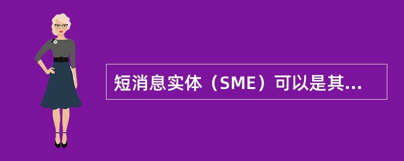 短消息实体（SME）可以是其他移动终端、固定电话网用户、互联网上的PC机。
