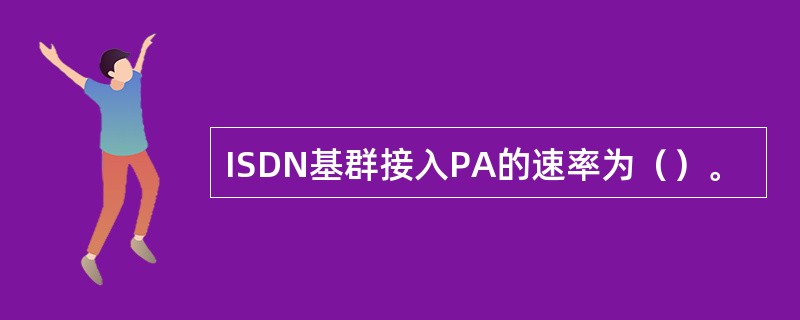 ISDN基群接入PA的速率为（）。
