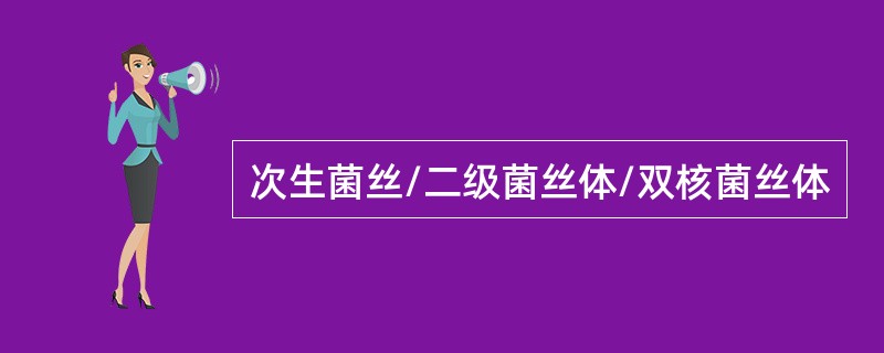次生菌丝/二级菌丝体/双核菌丝体