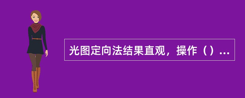 光图定向法结果直观，操作（），误差（）。