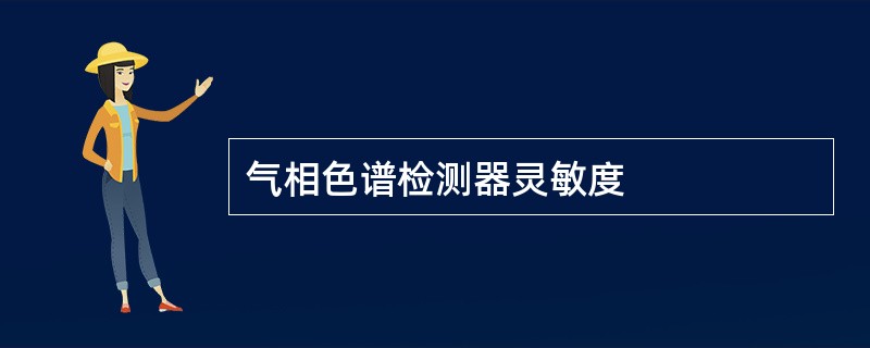 气相色谱检测器灵敏度