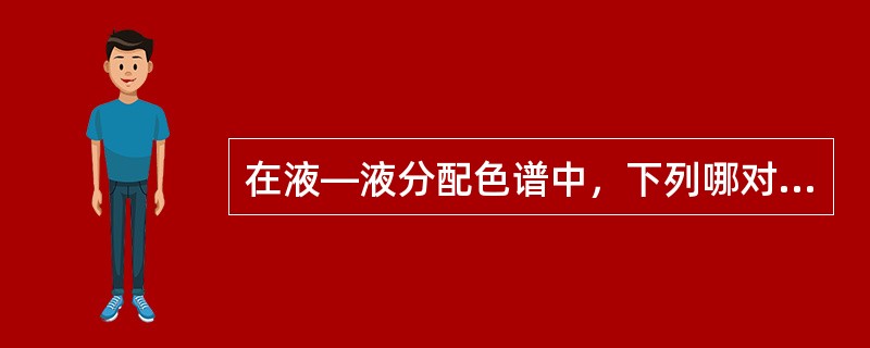 在液—液分配色谱中，下列哪对固定相/流动相的组成符合正相色谱形式？（）