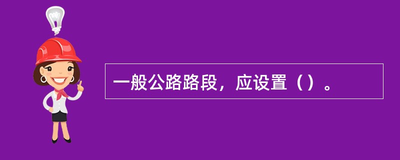 一般公路路段，应设置（）。