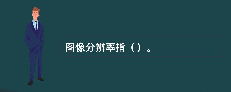 图像分辨率指（）。