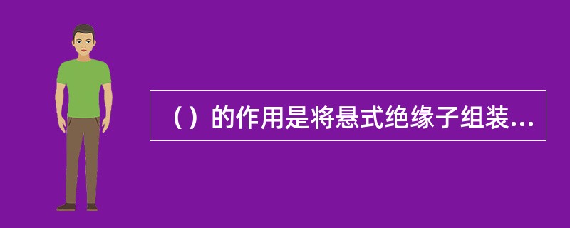 （）的作用是将悬式绝缘子组装成串，并将一串或数串绝缘子连接起来悬挂在横担上。