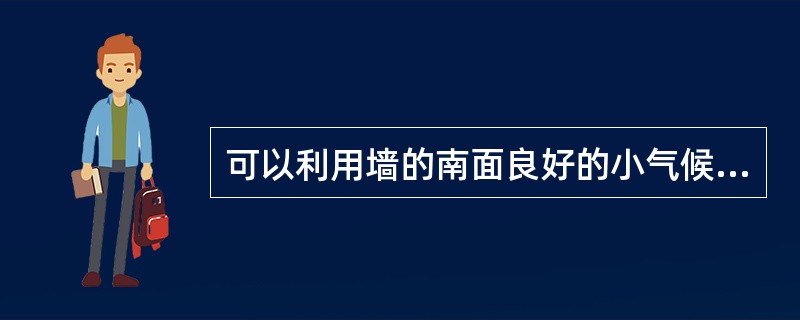 可以利用墙的南面良好的小气候特点引种栽培一些不抗寒的植物。