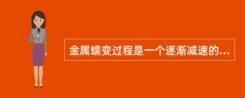 金属蠕变过程是一个逐渐减速的过程。