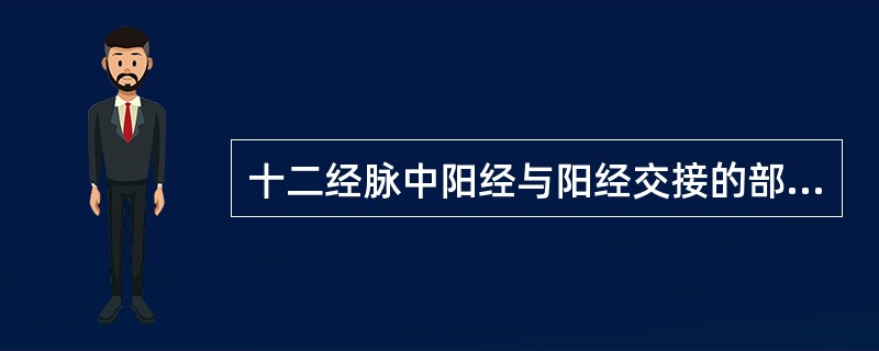 十二经脉中阳经与阳经交接的部位在。（）