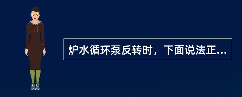 炉水循环泵反转时，下面说法正确的是（）。