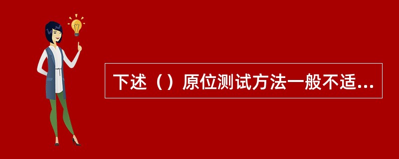 下述（）原位测试方法一般不适合软土。