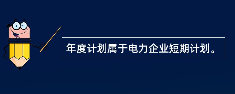 年度计划属于电力企业短期计划。