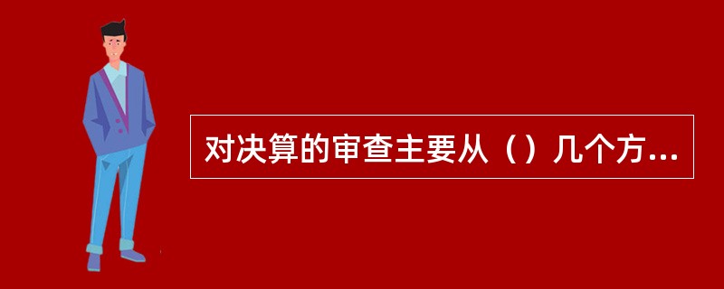 对决算的审查主要从（）几个方面进行。