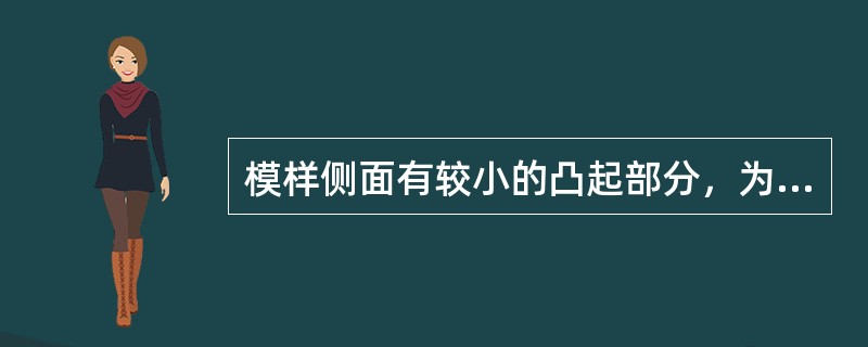 模样侧面有较小的凸起部分，为了便于造型，应采用（）造型