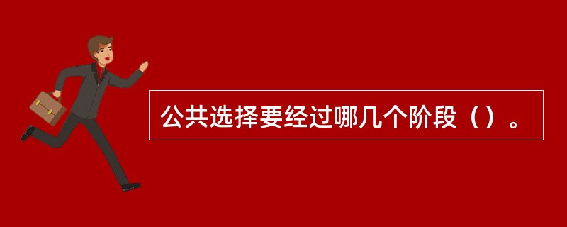 公共选择要经过哪几个阶段（）。