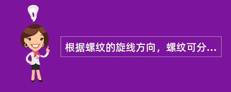 根据螺纹的旋线方向，螺纹可分为（）和（）