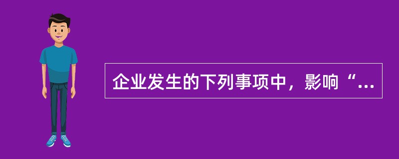 企业发生的下列事项中，影响“投资收益”的是()