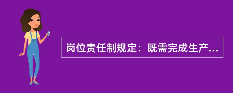 岗位责任制规定：既需完成生产任务，还应完成生产（）任务。