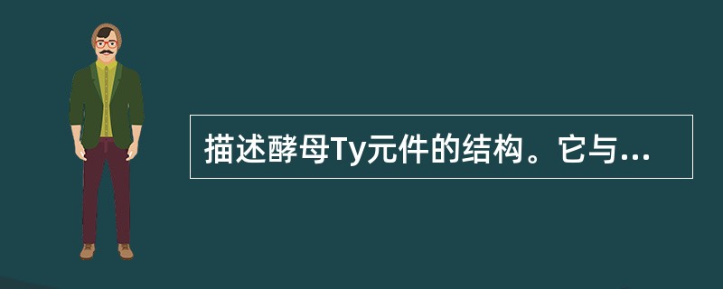 描述酵母Ty元件的结构。它与反转录病毒有何相似之处？为什么它不形成感染粒子？