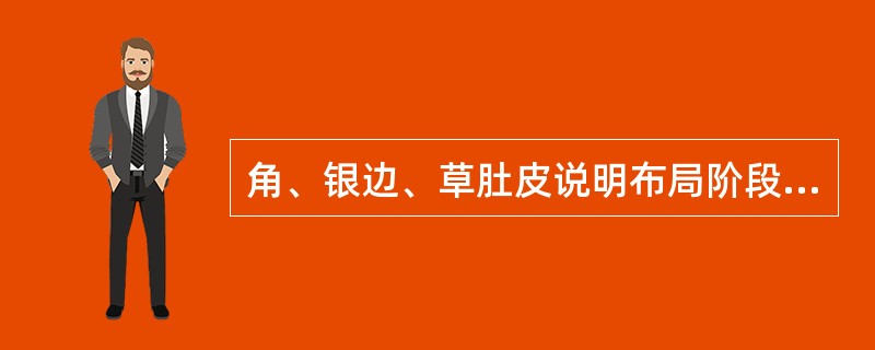 角、银边、草肚皮说明布局阶段应先抢占（）。