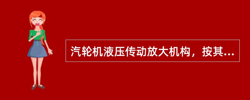 汽轮机液压传动放大机构，按其工作原理分为（）式和（）式。