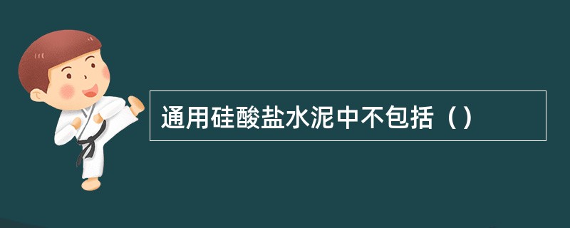 通用硅酸盐水泥中不包括（）