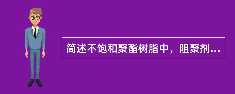 简述不饱和聚酯树脂中，阻聚剂的添加量与作用？