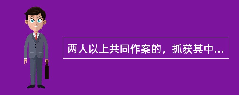 两人以上共同作案的，抓获其中一名犯罪嫌疑人，可以破案。（）