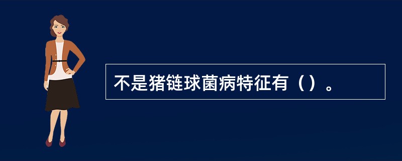 不是猪链球菌病特征有（）。