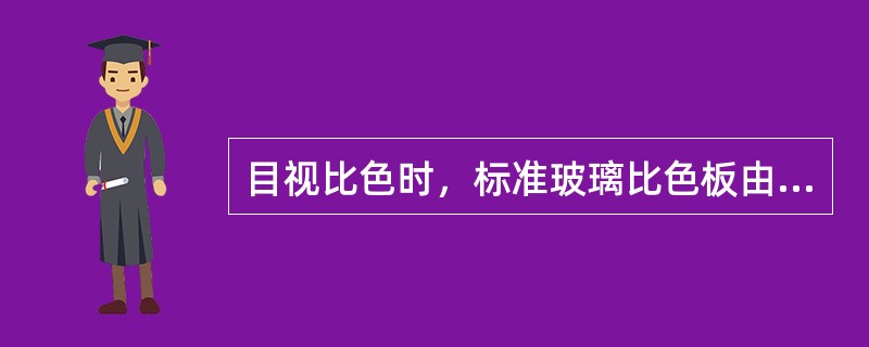 目视比色时，标准玻璃比色板由（）个颜色玻璃圆片组成，代表色度值0.5~8.0。