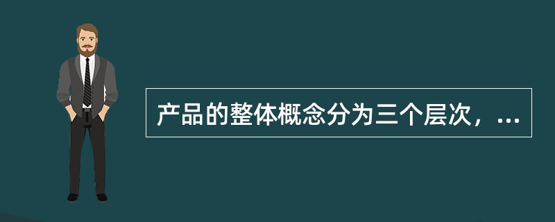 产品的整体概念分为三个层次，其中不属于产品整体概念的是（）。