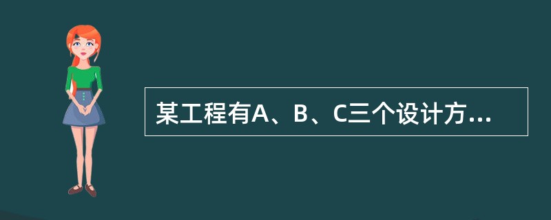 某工程有A、B、C三个设计方案，有关专家决定从四个功能(分别以F1、F2、F3、
