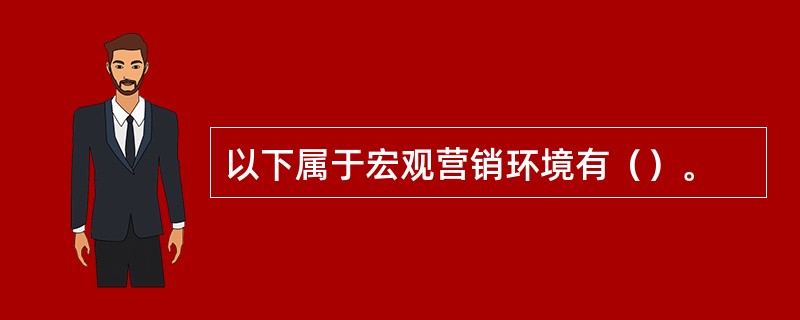 以下属于宏观营销环境有（）。